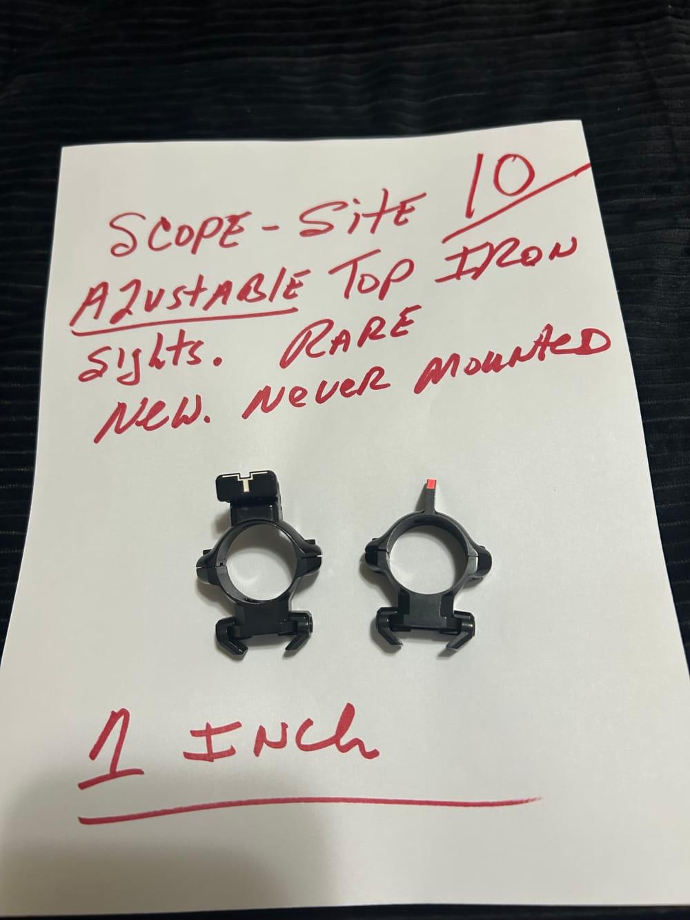 Scope Site Scope Rings. Rare. Sights built on top of rings. 